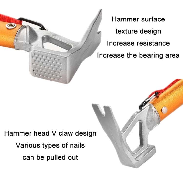 Outdoor Camping Multifunctional Tent Ground Nail Hammer(Silver) - Tents & Accessories by PMC TechLife | Online Shopping South Africa | PMC TechLife | Buy Now Pay Later Mobicred