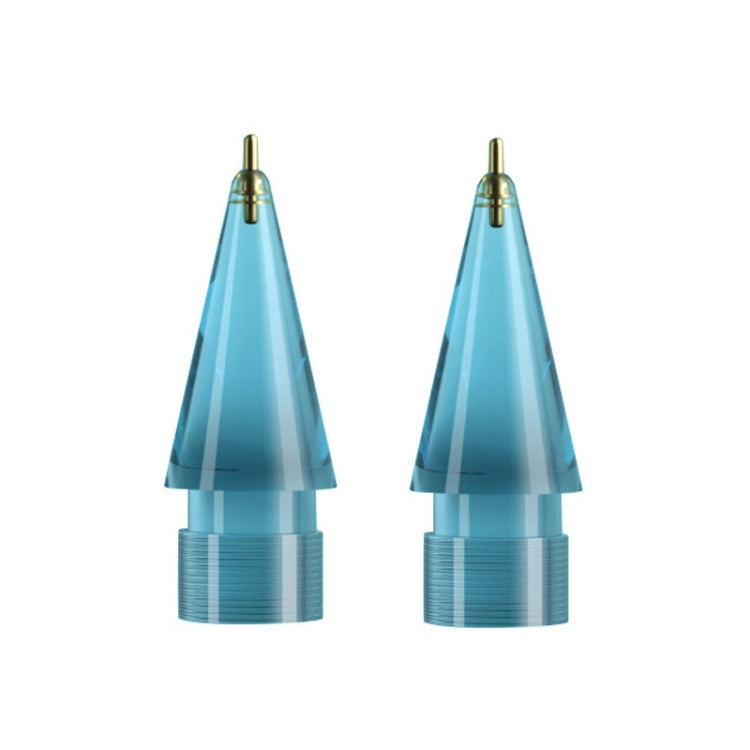 For Apple Pencil 1/2 2pcs Stylus Transparent Replacement Needle Nib, Spec: Extended (Blue) - Pencil Accessories by PMc TechLife | Online Shopping South Africa | PMc TechLife | Buy Now Pay Later Mobicred