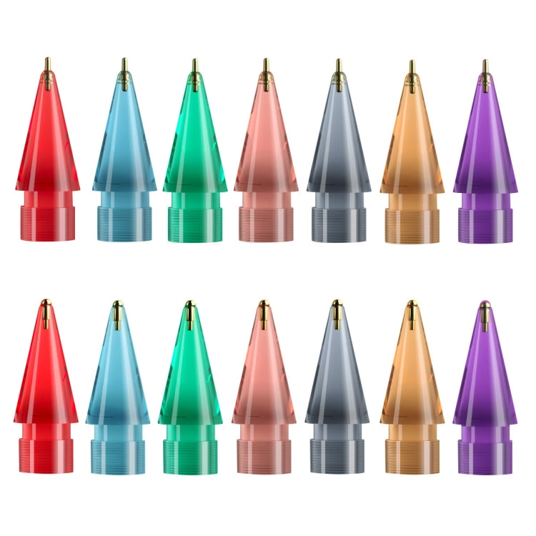 For Apple Pencil 1/2 2pcs Stylus Transparent Replacement Needle Nib, Spec: Extended (Gold) - Pencil Accessories by PMc TechLife | Online Shopping South Africa | PMc TechLife | Buy Now Pay Later Mobicred