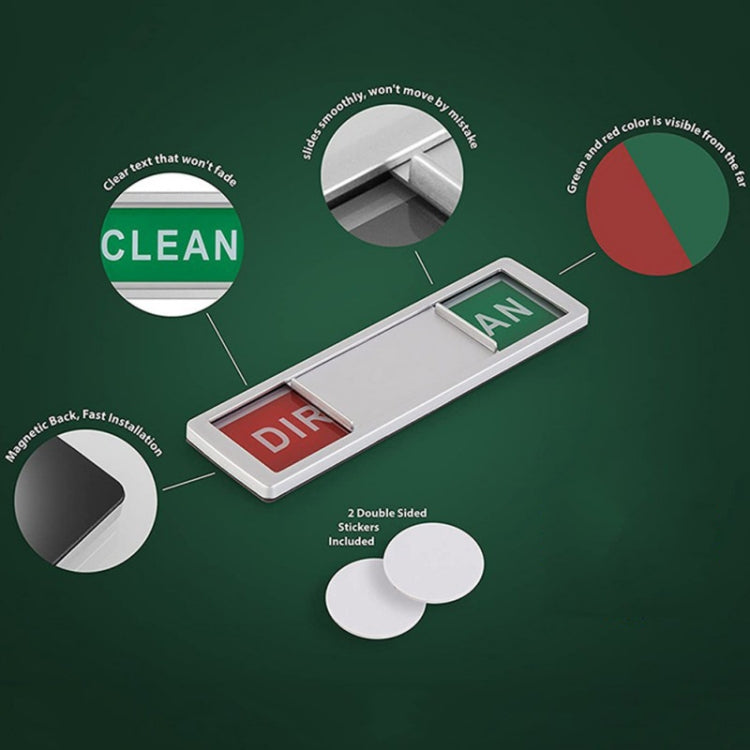 Dishwasher Magnet Clean Dirty Sign 2 Double-Sided Dishwasher Magnet Cover(Black) - Dish Washers & Accessories by PMc TechLife | Online Shopping South Africa | PMc TechLife | Buy Now Pay Later Mobicred