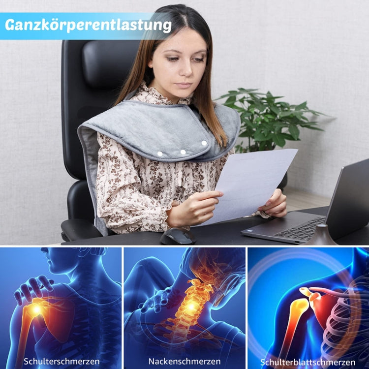 Heated Shoulder Guards Neck Guards Electric Heated Shawls Electric Blankets AU Plug(Silver Gray) - free shipping - PMC TechLife - Order now!