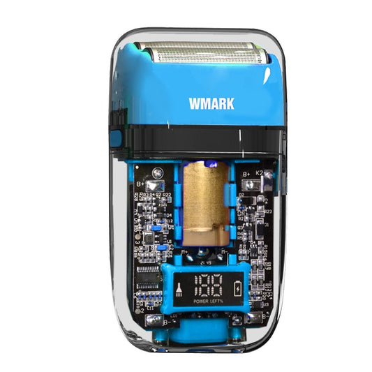 WMARK NG-988 Titanium Plated Head Reciprocating USB Shaver Electric Men Shaver(Blue) - Electric Shavers by WMARK | Online Shopping South Africa | PMC Jewellery | Buy Now Pay Later Mobicred