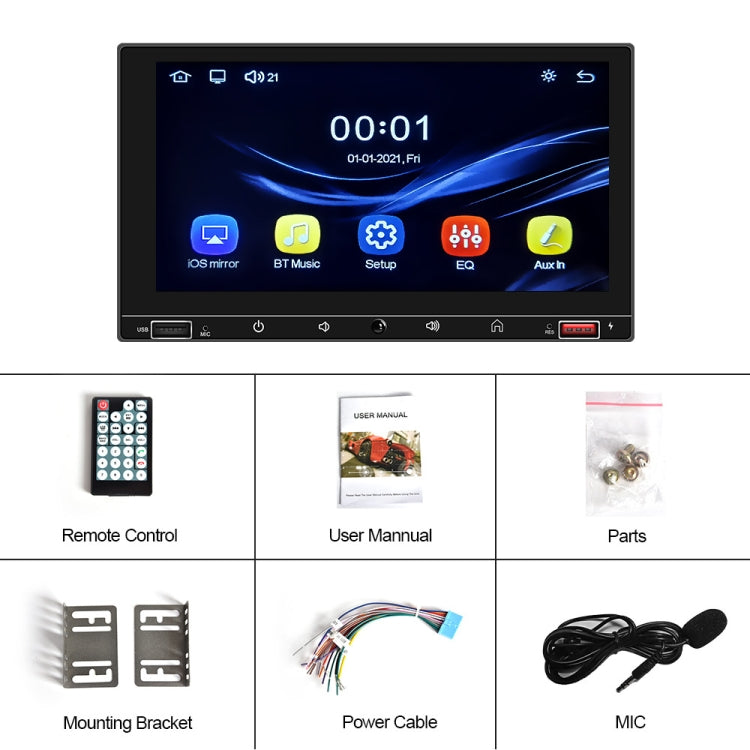 A2916 7 inch Dual-spindle Universal MP5 Car Carplay MP4 Player, Style: Standard - Car MP3 & MP4 & MP5 by PMC Jewellery | Online Shopping South Africa | PMC Jewellery