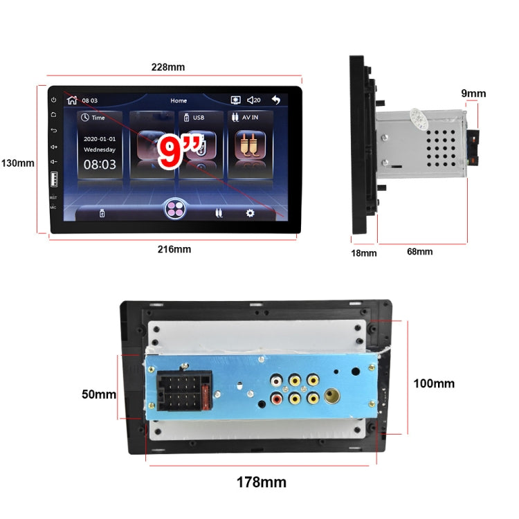Q3570 9 inch Carplay Single Spindle MP5 Player, Style: Standard - Car MP3 & MP4 & MP5 by PMC TechLife | Online Shopping South Africa | PMC TechLife | Buy Now Pay Later Mobicred