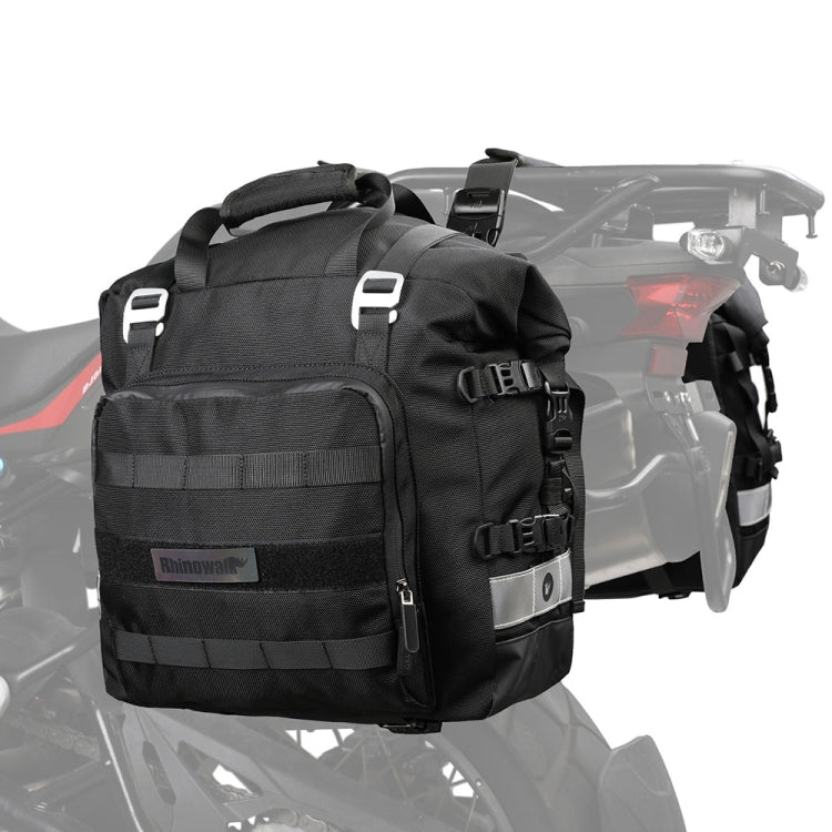 Rhinowalk MT2040 20L Large Capacity Waterproof Quick Release Motorcycle Side Bag(Black) - Bags & Luggages by PMC TechLife | Online Shopping South Africa | PMC TechLife | Buy Now Pay Later Mobicred