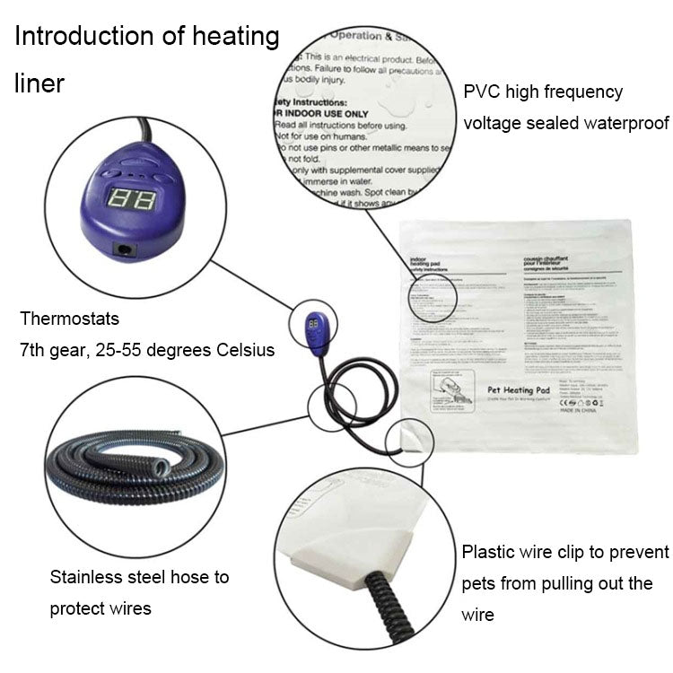 30x30cm Green 12V Low Voltage Multifunctional Warm Pet Heating Pad Pet Electric Blanket(US Plug) - Pads by PMC TechLife | Online Shopping South Africa | PMC TechLife | Buy Now Pay Later Mobicred