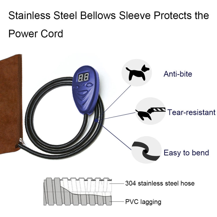 50x50cm Blue 12V Low Voltage Multifunctional Warm Pet Heating Pad Pet Electric Blanket(EU Plug) - Pads by PMC TechLife | Online Shopping South Africa | PMC TechLife