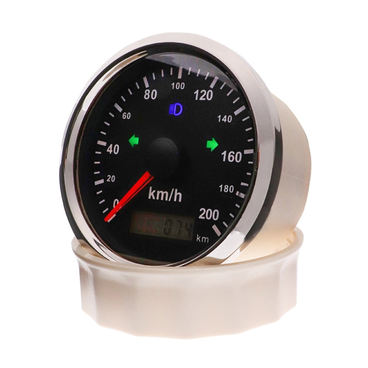 TNG85 200KM Car Motorcycle GPS Speed Odometer With Alarm(Silver Frame With Black Background) - Clocks & Car Meters by PMC Jewellery | Online Shopping South Africa | PMC Jewellery | Buy Now Pay Later Mobicred