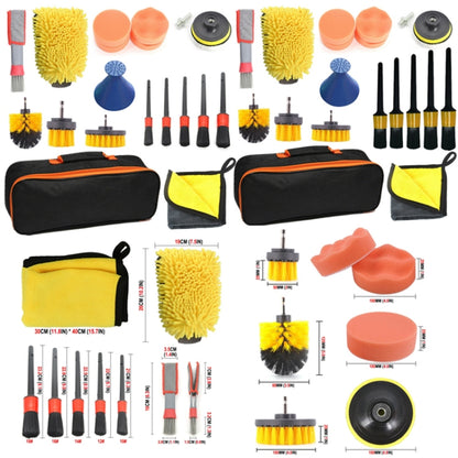 19 PCS / Set Car Beauty Cleaning Brush Details Brush Washing Glove Tool Set(Yellow Ring) - Car washing supplies by PMC Jewellery | Online Shopping South Africa | PMC Jewellery