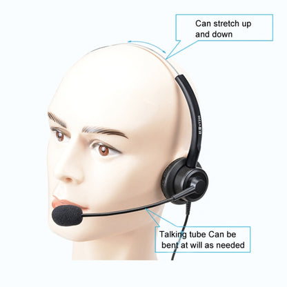 VT200 Single Ear Telephone Headset Operator Headset With Mic,Spec: 3.5mm Double Plug With Tuning - Microphones & Headsets by PMC Jewellery | Online Shopping South Africa | PMC Jewellery | Buy Now Pay Later Mobicred