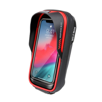 WILD MAN ES16 0.5L EVA Hard Shell Waterproof Touch Screen Bicycle Handlebar Bag(Red) - Bicycle Bags by WILD MAN | Online Shopping South Africa | PMC Jewellery | Buy Now Pay Later Mobicred