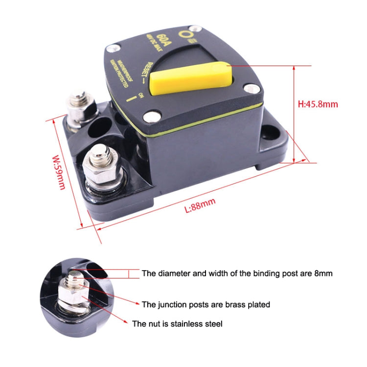 300A CB6 Car RV Yacht Audio Restore Insurance Holder Switch - Fuse by PMC TechLife | Online Shopping South Africa | PMC TechLife | Buy Now Pay Later Mobicred