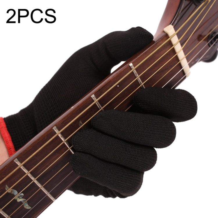 2PCS Beginner Press Nylon Wear -Resistant Anti -Slip Left Hand Guitar Exercise Glove,Size: Large - Stringed Instruments by PMC Jewellery | Online Shopping South Africa | PMC Jewellery