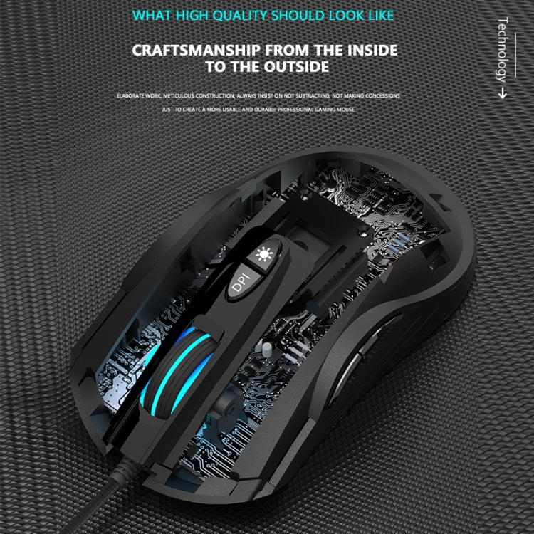 Dark Alien V600 7 Keys Office Computer Business Mouse, Cable Length: 1.42m(White) - Wired Mice by Dark Alien | Online Shopping South Africa | PMC Jewellery | Buy Now Pay Later Mobicred