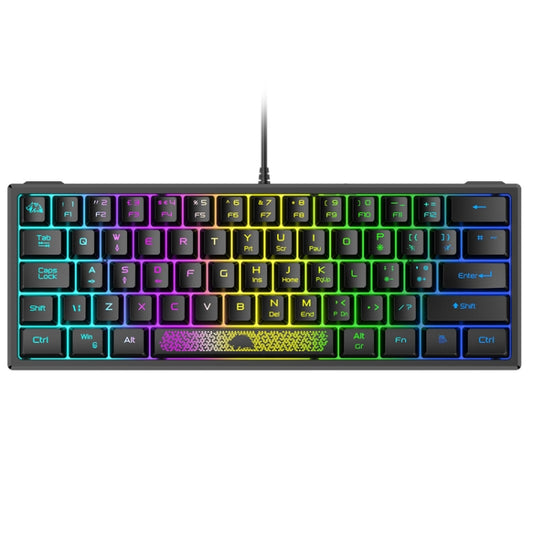 ZIYOULANG K61 62 Keys Game RGB Lighting Notebook Wired Keyboard, Cable Length: 1.5m(Black) - Wired Keyboard by ZIYOULANG | Online Shopping South Africa | PMC Jewellery | Buy Now Pay Later Mobicred