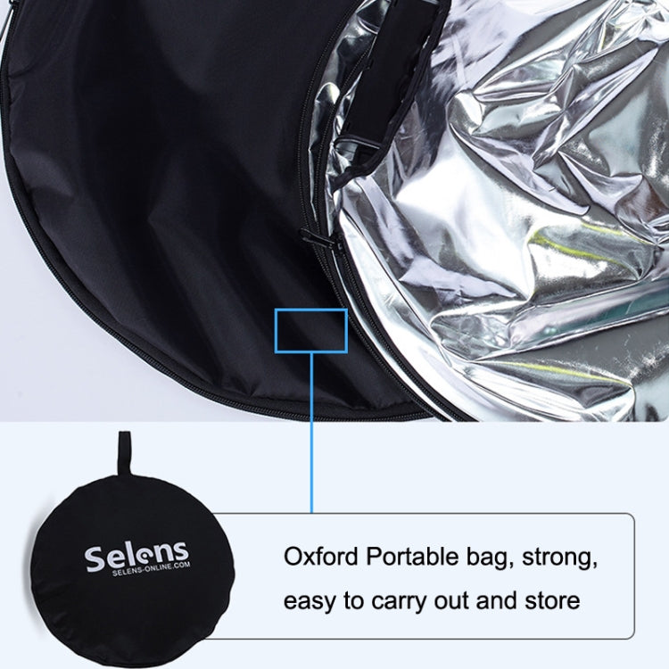 Selens  5 In 1 (Gold / Silver  / White / Black / Soft Light) Folding Reflector Board, Size: 60x90cm - free shipping - PMC TechLife - Order now!