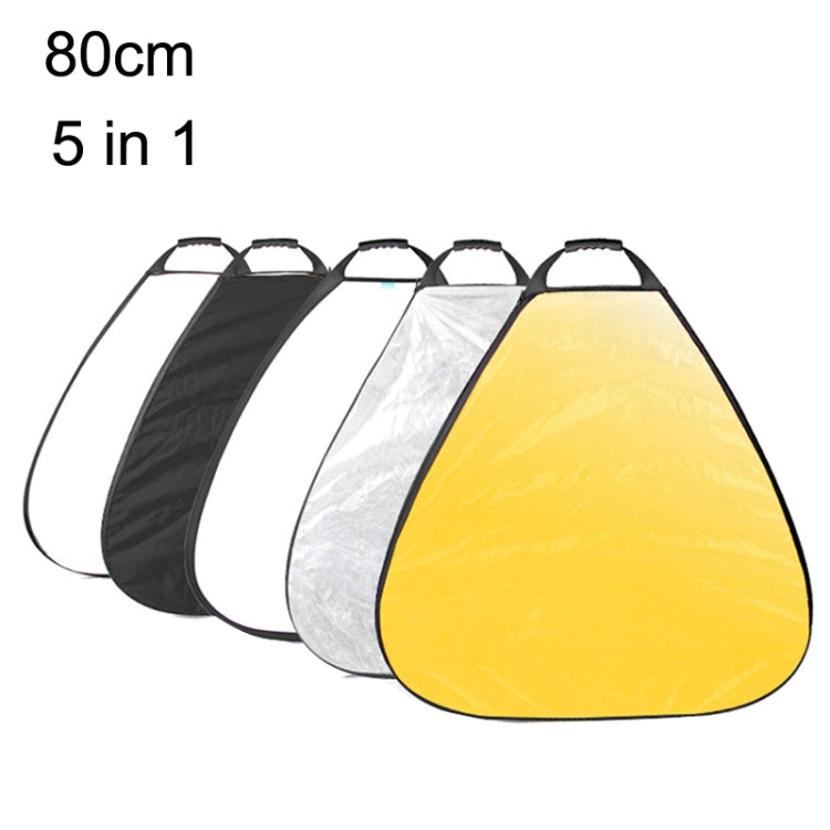 Selens  5 In 1 (Gold / Silver  / White / Black / Soft Light) Folding Reflector Board, Size: 80cm Triangle - free shipping - PMC TechLife - Order now!