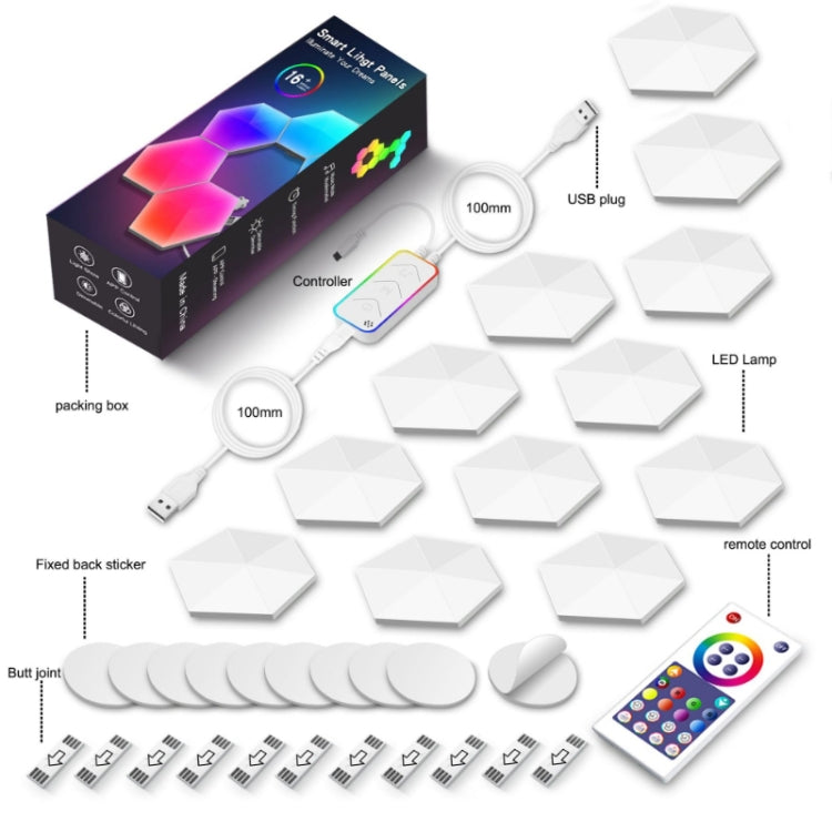 12pcs / Set Gaming Ambient Light Smart Chiclet Backdrop Quantum Wall Light, Versions: WIFI - free shipping - PMC TechLife - Order now!