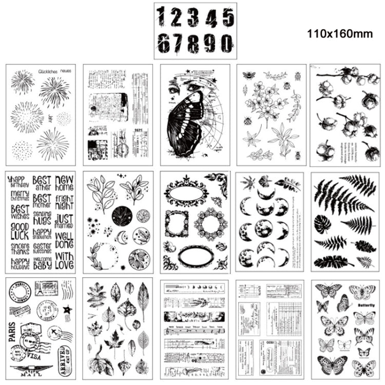 5 PCS Vintage Botanical Arrangement Handbook Clear Silicone Stamp(Fern) - Handbook Decorative Stickers by PMC Jewellery | Online Shopping South Africa | PMC Jewellery