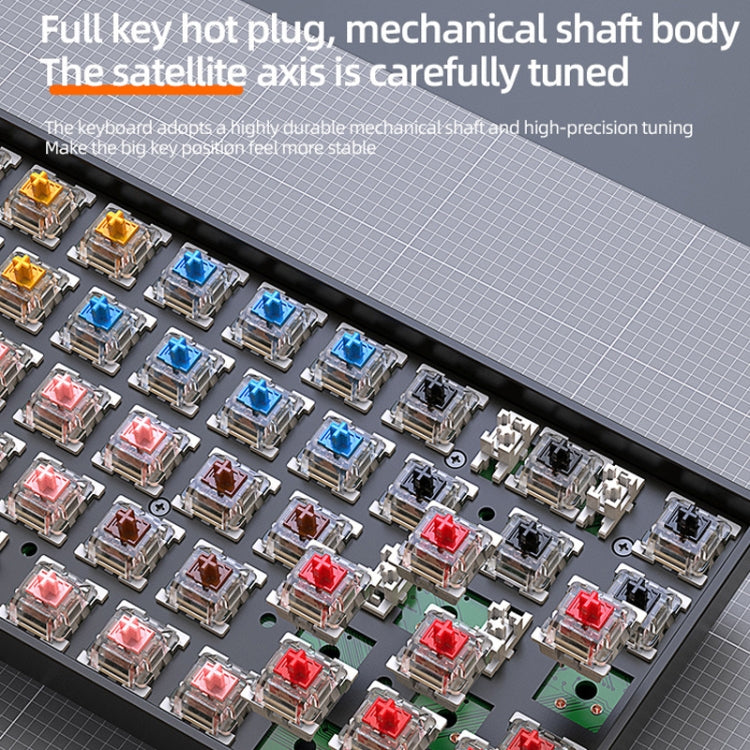 ZIYOU LANG K68 68 Keys Bluetooth Wireless Dual Model Mechanical Keyboard, Style: Red Shaft Version (Gray) - free shipping - PMC Jewellery - Order now!