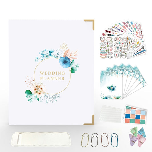 Hardcover Wedding Planner + Stickers + Clips Set Wedding Planning Materials(Lmx-001) - Handbook Decorative Stickers by PMC Jewellery | Online Shopping South Africa | PMC Jewellery
