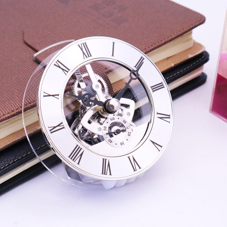 Metal See-through Quartz Clock Gear Clock DIY Accessories 148mm Silver Clock Head - DIY Clocks by PMc TechLife | Online Shopping South Africa | PMc TechLife | Buy Now Pay Later Mobicred