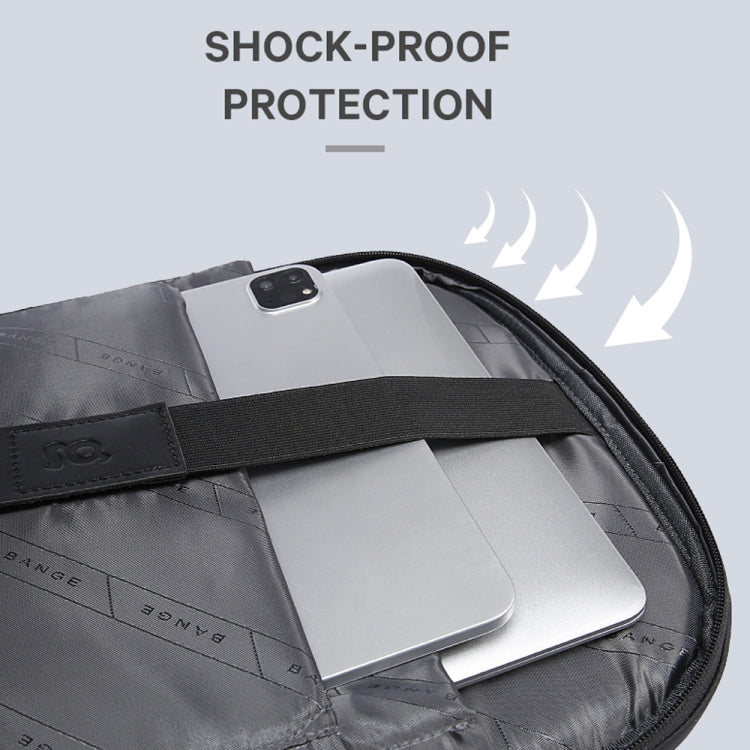 BANGE BG-2575  Anti theft Waterproof Laptop Backpack 15.6 Inch Daily Work Business Backpack(Black) - free shipping - PMC Jewellery - Order now!