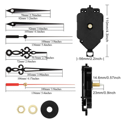 Shaft Length 23mm Quartz Pendulum Clock Movement DIY Movement Kits - DIY Clocks by PMC Jewellery | Online Shopping South Africa | PMC Jewellery