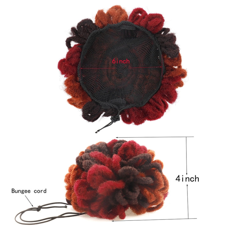 LSFBZB Drawstring Dreadlocks Wig Caterpillar Dreadlock Shaggy Hair Bun, Spec: 1BHBUG - free shipping - PMC TechLife - Order now!