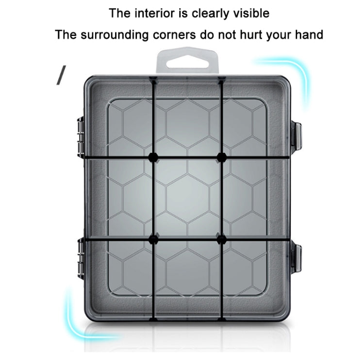 Multi-Compartment Sorted Electronic Parts Organiser, Specifications: 9 Grid - free shipping - PMC TechLife - Order now!
