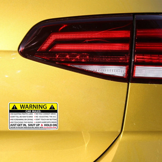 10 PCS Car Safety Warning Rules Sticker - Decorative Sticker by PMC Jewellery | Online Shopping South Africa | PMC Jewellery | Buy Now Pay Later Mobicred