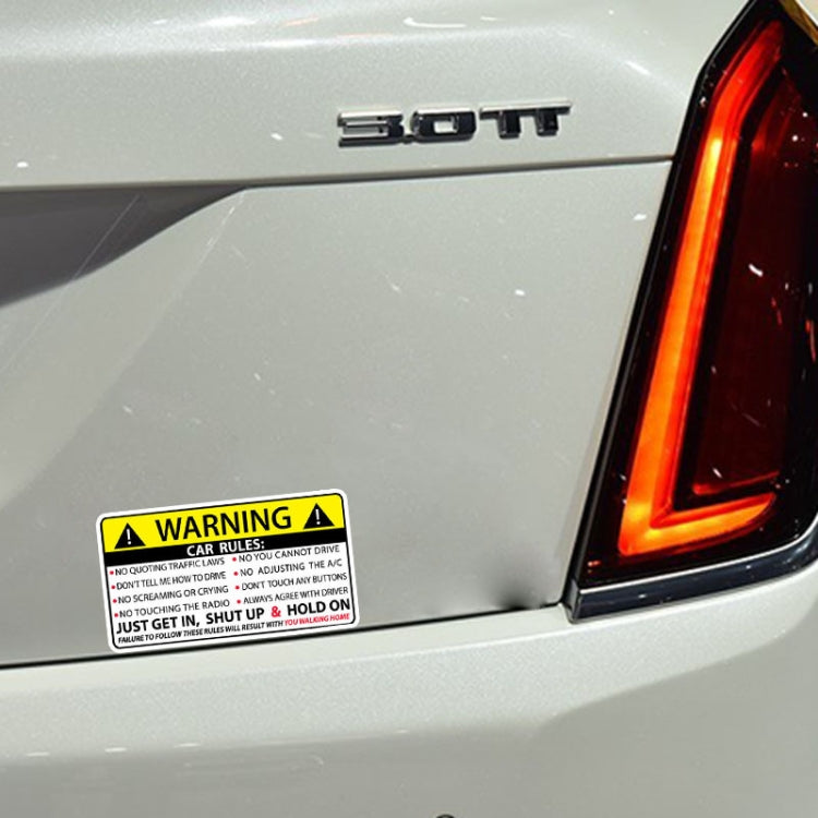 10 PCS Car Safety Warning Rules Sticker - Decorative Sticker by PMC TechLife | Online Shopping South Africa | PMC TechLife | Buy Now Pay Later Mobicred