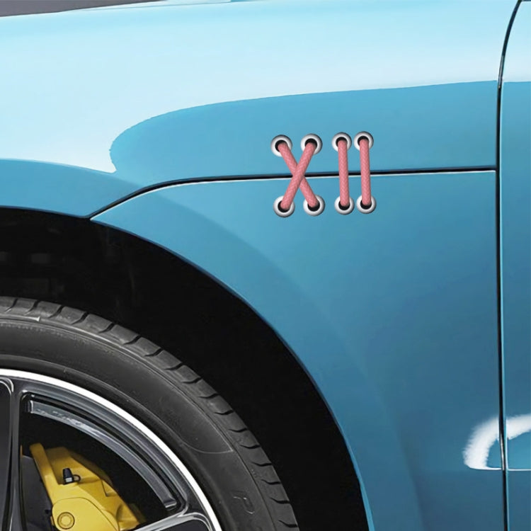 10pcs Shoelace Car Sticker Body Cover Up Scratch Patch Sticker(Pink Horizontal) - Decorative Sticker by PMC TechLife | Online Shopping South Africa | PMC TechLife | Buy Now Pay Later Mobicred
