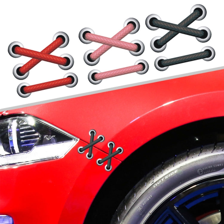 10pcs Shoelace Car Sticker Body Cover Up Scratch Patch Sticker(Black Horizontal) - Decorative Sticker by PMC TechLife | Online Shopping South Africa | PMC TechLife | Buy Now Pay Later Mobicred