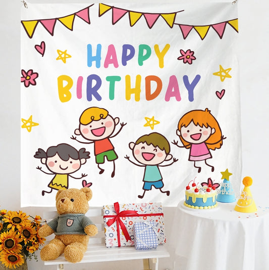 Birthday Layout Hanging Cloth Children Photo Wall Cloth, Size: 150x230cm Velvet(twenty one) - Cartoon by PMC Jewellery | Online Shopping South Africa | PMC Jewellery | Buy Now Pay Later Mobicred