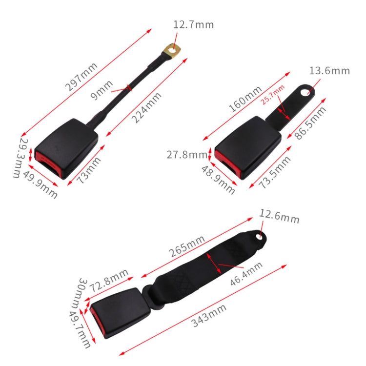 Universal 3-point Car Retrofit Seat Belt With Emergency Locking(Iron Bar Latch) - Seat Belts & Padding by PMC Jewellery | Online Shopping South Africa | PMC Jewellery | Buy Now Pay Later Mobicred
