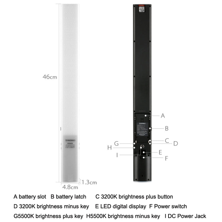 YONGNUO YN360S SLR LED Fill Light Stick Handheld Camera Lights External Photo Lamp, Style: Standard+Package - free shipping - PMC TechLife - Order now!