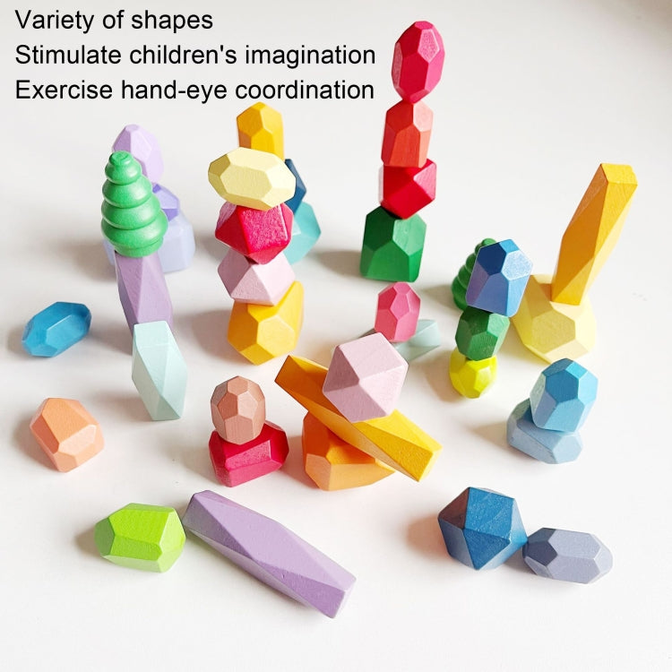 10 Grains Pine Original Color Children Early Teachings Stack Stone Building Blocks Wood Stack Stone Toys - Building Blocks by PMC Jewellery | Online Shopping South Africa | PMC Jewellery | Buy Now Pay Later Mobicred