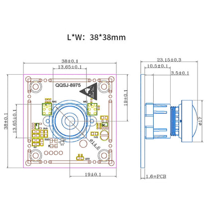 QQSJ-8975 HD 5MP 2K 30FPS IMX335 USB FF Camera Module - Module by PMC Jewellery | Online Shopping South Africa | PMC Jewellery | Buy Now Pay Later Mobicred