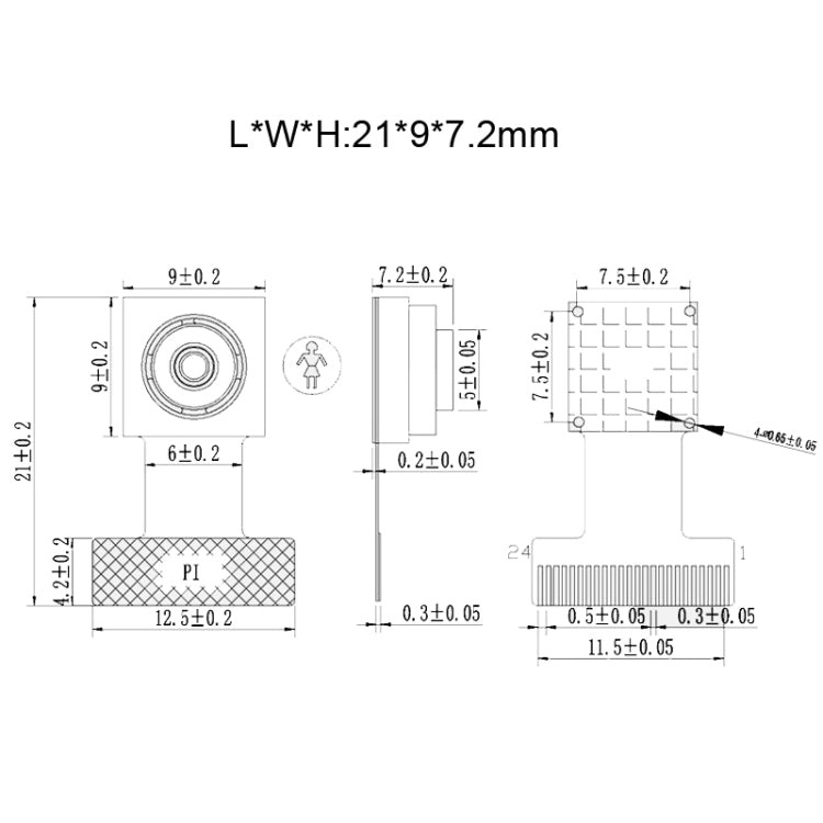 HDF3M-811 OV2640 DVP 24Pin Phone Built-in Compression Camera Module - Module by PMC Jewellery | Online Shopping South Africa | PMC Jewellery | Buy Now Pay Later Mobicred