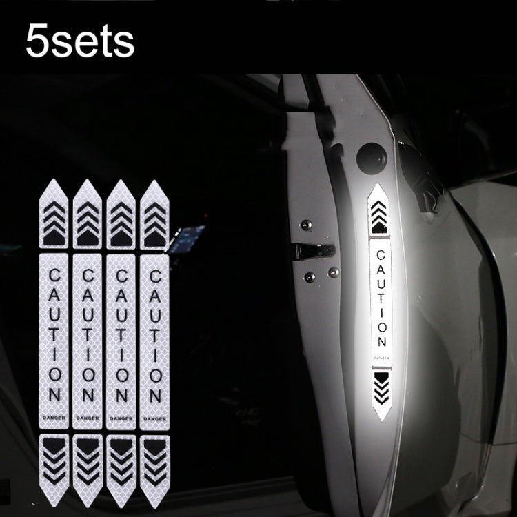 5sets Car Opening Door Anti-Collision Safety Warning Reflector(Diamond White) - Warning Sticker by PMC TechLife | Online Shopping South Africa | PMC TechLife | Buy Now Pay Later Mobicred
