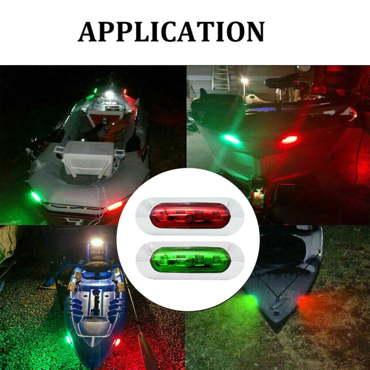 1pair MK-234 12V Yacht Ships 4LED Navigation Lights Red And Green Signal Light(Red+Green) - Marine Accessories & Parts by PMC Jewellery | Online Shopping South Africa | PMC Jewellery