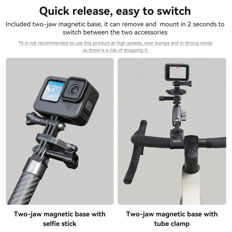 TELESIN Magnetic Action Camera Quick Release Bracket Mount,Spec: Ordinary Suit - Holder by TELESIN | Online Shopping South Africa | PMC Jewellery | Buy Now Pay Later Mobicred