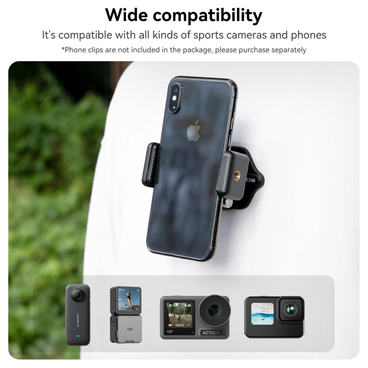 TELESIN Magnetic Action Camera Quick Release Bracket Mount,Spec: Ordinary Suit - free shipping - PMC TechLife - Order now!