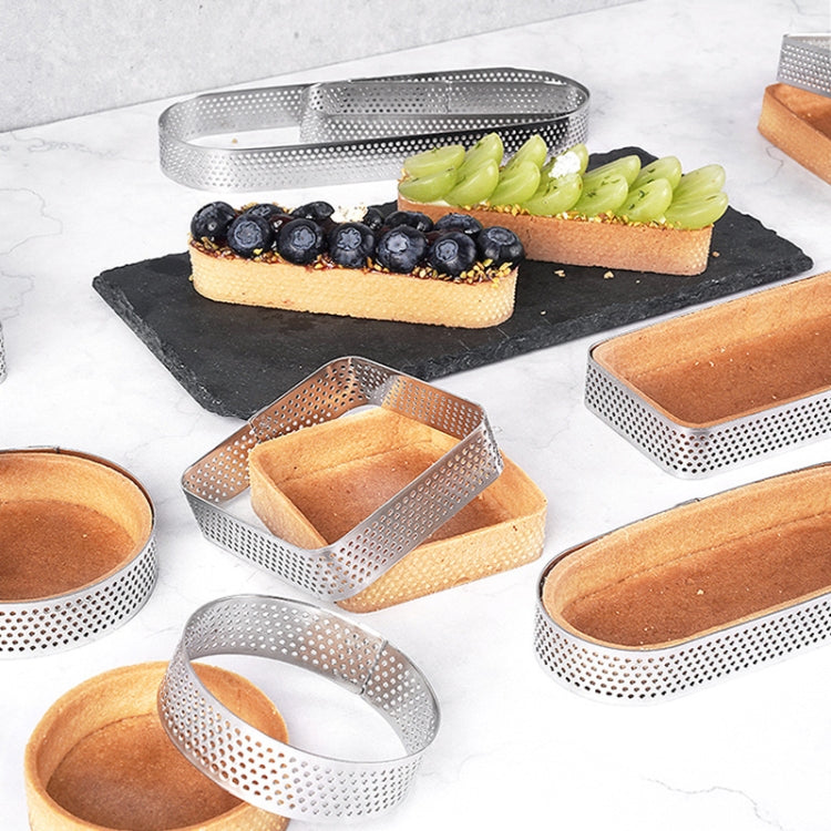 BN1006 Stainless Steel Mousse Circle Thickened Perforated Cake Mold DIY Baking Tools, Specification: Round 2.7 inches - Food Molds by PMC TechLife | Online Shopping South Africa | PMC TechLife