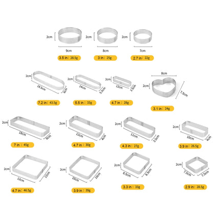 BN1006 Stainless Steel Mousse Circle Thickened Perforated Cake Mold DIY Baking Tools, Specification: Oval 4.7 inches - Food Molds by PMC Jewellery | Online Shopping South Africa | PMC Jewellery