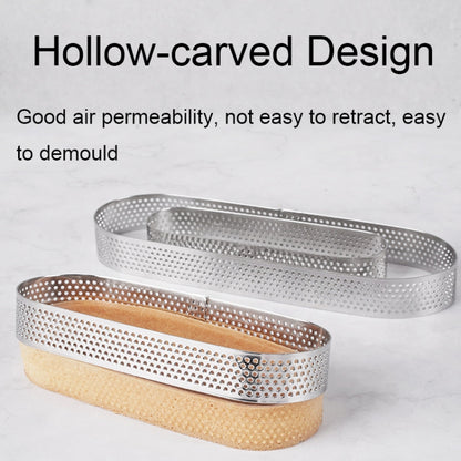 BN1006 Stainless Steel Mousse Circle Thickened Perforated Cake Mold DIY Baking Tools, Specification: Oval 7.2 inches - Food Molds by PMC Jewellery | Online Shopping South Africa | PMC Jewellery