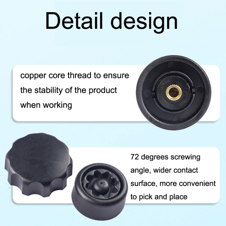 M6 Copper Nut Ant-theft Knob Motorcycle Mobile Phone Navigation Bracket Ant-theft Accessories(Black) - Holder by PMC TechLife | Online Shopping South Africa | PMC TechLife | Buy Now Pay Later Mobicred
