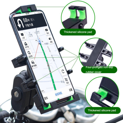 A02 Motorcycle Mobile Phone Navigation Bracket Car Riding Anti-shock Aluminum Alloy Rack(M10 Ball Header Installation Model) - Holder by PMC Jewellery | Online Shopping South Africa | PMC Jewellery | Buy Now Pay Later Mobicred