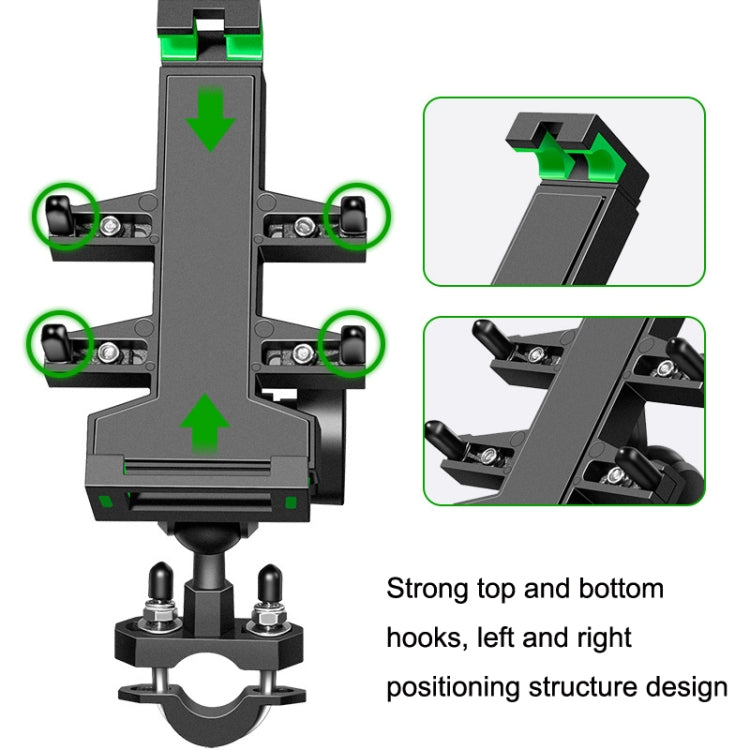 A02 Motorcycle Mobile Phone Navigation Bracket Car Riding Anti-shock Aluminum Alloy Rack(M10 Ball Header Installation Model) - free shipping - PMC TechLife - Order now!